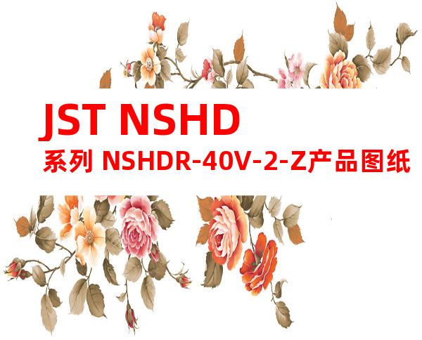 JST NSHD系列 NSHDR-40V-2-Z产品图纸